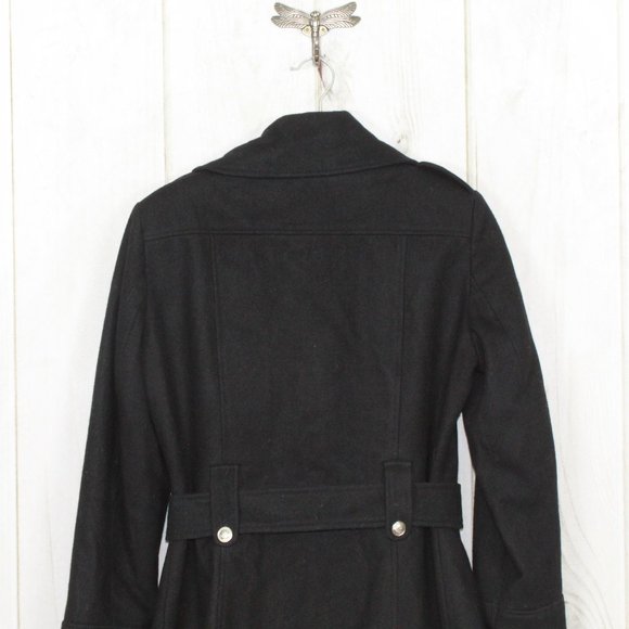 LAUNDRY by Shelli Segal Belted Peacoat Jacket Sz M - Picture 7 of 12